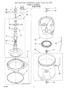 03 - Agitator, Basket And Tub parts for Whirlpool Washer 6LSC8255EQ1 from AppliancePartsPros.com