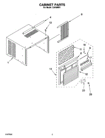 03 - Cabinet Parts parts for Whirlpool Air Conditioner CA6WMR1 from AppliancePartsPros.com