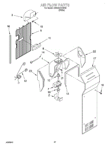 10 - Air Flow parts for Whirlpool Refrigerator SS25AEXHW00 from AppliancePartsPros.com