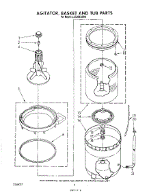 04 - Agitator, Basket And Tub parts for Whirlpool Washer LA5360XSW0 from AppliancePartsPros.com