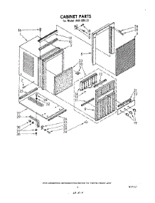 04 - Section parts for Whirlpool Air Conditioner AHFS8521 from AppliancePartsPros.com