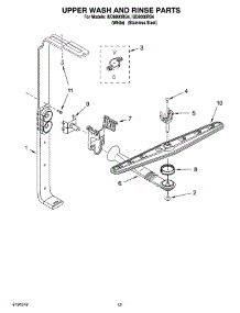 10 - Upper Wash And Rinse Parts parts for Whirlpool Dishwasher IUD8000RS4 from AppliancePartsPros.com