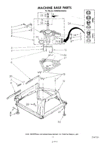 08 - Machine Base parts for Kitchenaid Washer KAWE900SWH2 from AppliancePartsPros.com