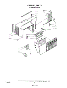 04 - Cabinet parts for Whirlpool Air Conditioner ACP052XT0 from AppliancePartsPros.com