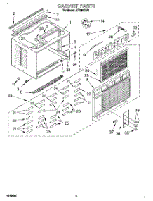 03 - Cabinet parts for Whirlpool Air Conditioner AR2400XA1 from AppliancePartsPros.com