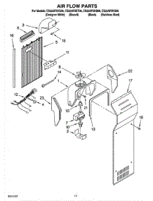 10 - Air Flow Parts parts for Whirlpool Refrigerator CS22AFXKT06 from AppliancePartsPros.com
