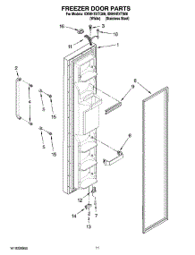 07 - Freezer Door Parts parts for Whirlpool Refrigerator ID5HHEXTQ00 from AppliancePartsPros.com