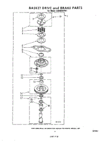 08 - Basket Drive And Brake parts for Whirlpool Washer LA9800XPW1 from AppliancePartsPros.com