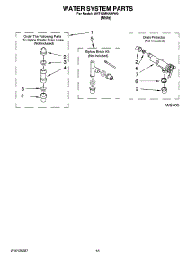 10 - Water System Parts, Optional Parts (Not Included) parts for Maytag Washer MAT15MNAWW0 from AppliancePartsPros.com