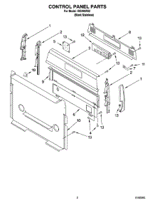 02 - Control Panel Parts parts for Whirlpool Range IGS385RS2 from AppliancePartsPros.com
