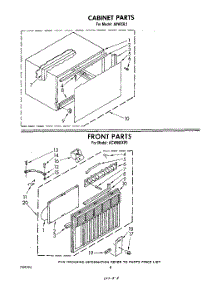 05 - Cabinet , Front parts for Whirlpool Air Conditioner ACW864XP0 from AppliancePartsPros.com
