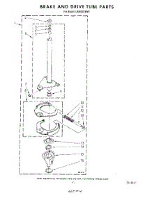 10 - Brake And Drive Tube parts for Whirlpool Washer LA6053XSW0 from AppliancePartsPros.com