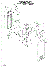 10 - Air Flow parts for Whirlpool Refrigerator CS22AEXHW02 from AppliancePartsPros.com