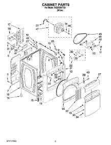 02 - Cabinet Parts parts for Maytag Dryer MED6300TQ0 from AppliancePartsPros.com