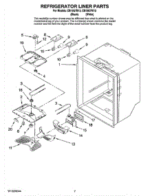 04 - Refrigerator Liner Parts parts for Whirlpool Refrigerator CB19G7W13 from AppliancePartsPros.com