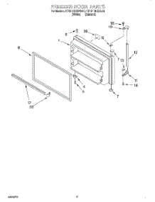 02 - Freezer Door parts for Kitchenaid Refrigerator KTHD18KEAL01 from AppliancePartsPros.com