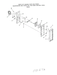 09 - Oven Control Panel parts for Whirlpool Range 1835^3A from AppliancePartsPros.com