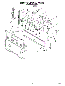 02 - Control Panel Parts parts for Whirlpool Range IEP314RQ2 from AppliancePartsPros.com