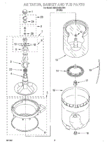 03 - Agitator, Basket And Tub parts for Whirlpool Washer 3MAS1432GW0 from AppliancePartsPros.com