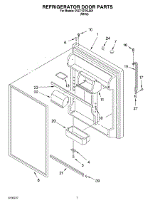 04 - Refrigerator Door parts for Whirlpool Refrigerator 5VET1DTKLQ01 from AppliancePartsPros.com