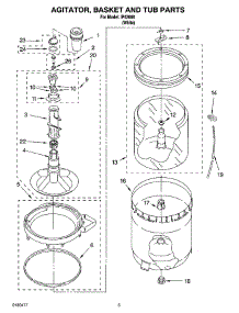 03 - Agitator, Basket And Tub Parts parts for Whirlpool Washer IP43000 from AppliancePartsPros.com