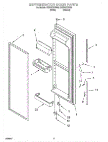 06 - Refrigerator Door parts for Whirlpool Refrigerator CS25AEXHW00 from AppliancePartsPros.com