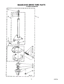 10 - Brake And Drive Tube parts for Whirlpool Washer 4LA9300XYN0 from AppliancePartsPros.com