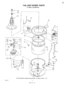 04 - Tub And Basket parts for Whirlpool Washer LA5380XPW1 from AppliancePartsPros.com