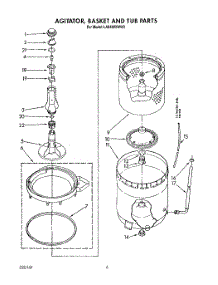 04 - Agitator, Basket And Tub parts for Whirlpool Washer LA9480XWF0 from AppliancePartsPros.com