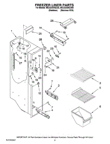 04 - Freezer Liner Parts parts for Maytag Refrigerator MSD2258KES00 from AppliancePartsPros.com