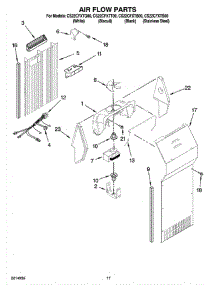 10 - Air Flow Parts parts for Whirlpool Refrigerator CS22CFXTB00 from AppliancePartsPros.com