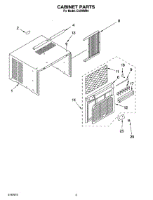 03 - Cabinet Parts parts for Whirlpool Air Conditioner CA5WMR0 from AppliancePartsPros.com