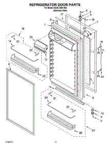07 - Refrigerator Door Parts parts for Kitchenaid Refrigerator KBULT3661A02 from AppliancePartsPros.com