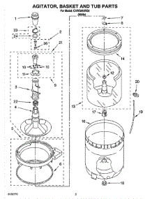 03 - Agitator, Basket And Tub Parts parts for Whirlpool Washer CAWS953RQ0 from AppliancePartsPros.com