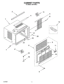 03 - Cabinet Parts parts for Whirlpool Air Conditioner CAR10RSL1 from AppliancePartsPros.com