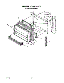 07 - Freezer Door parts for Kitchenaid Refrigerator KTRS25KWWH01 from AppliancePartsPros.com