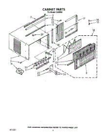 04 - Cabinet parts for Whirlpool Air Conditioner CA8WR4 from AppliancePartsPros.com