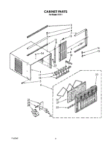 04 - Cabinet parts for Whirlpool Air Conditioner R1011 from AppliancePartsPros.com