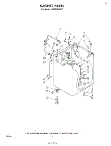 04 - Cabinet parts for Whirlpool Washer LA9800XKW2 from AppliancePartsPros.com