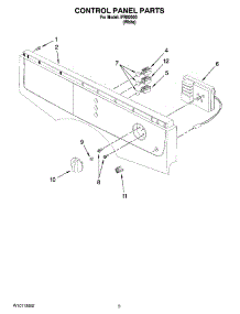 02 - Control Panel Parts parts for Whirlpool Dryer IFR82000 from AppliancePartsPros.com