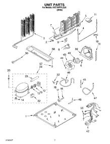 04 - Unit parts for Whirlpool Refrigerator 5VET0WPKLQ00 from AppliancePartsPros.com