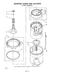 04 - Agitator, Basket, Tub parts for Whirlpool Washer LA5000XPW4 from AppliancePartsPros.com