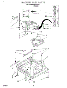 07 - Machine Base parts for Kitchenaid Washer KAWE778BAL1 from AppliancePartsPros.com