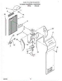 10 - Air Flow parts for Whirlpool Refrigerator CS22AEXHW01 from AppliancePartsPros.com