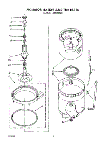 04 - Agitator, Basket And Tub parts for Whirlpool Washer LA9320XTW0 from AppliancePartsPros.com