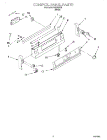 02 - Control Panel parts for Whirlpool Dishwasher WDP68805 from AppliancePartsPros.com