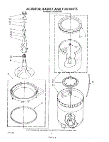 04 - Agitator, Basket And Tub parts for Whirlpool Washer LA5320XTF0 from AppliancePartsPros.com