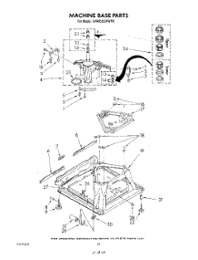 07 - Machine Base parts for Kitchenaid Washer KAWE850VAL0 from AppliancePartsPros.com
