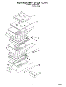 03 - Refrigerator Shelf Parts parts for Whirlpool Refrigerator SS25HFXLS00 from AppliancePartsPros.com
