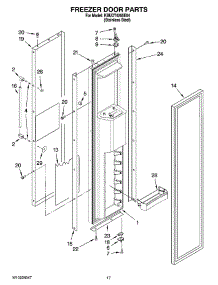 11 - Freezer Door Parts parts for Kitchenaid Refrigerator KBUDT4265E04 from AppliancePartsPros.com